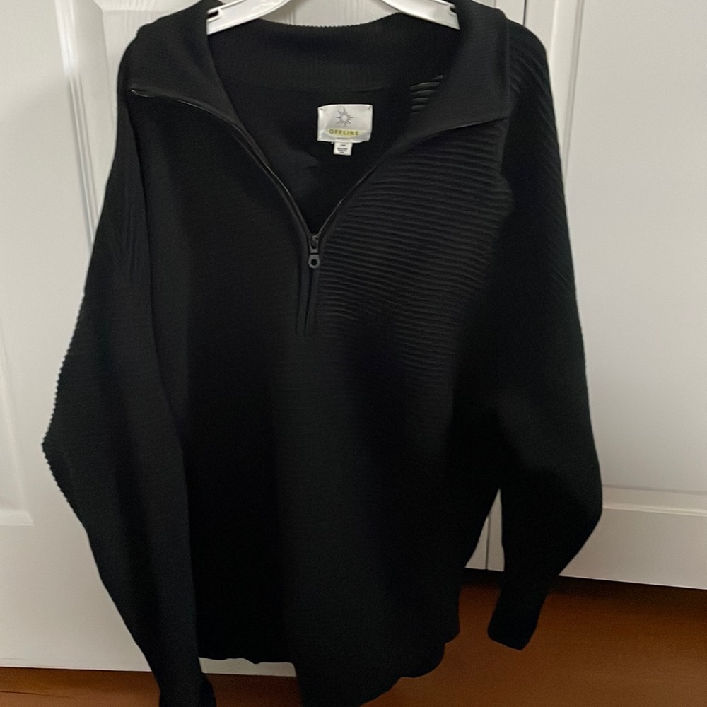 Worn a few times. Waffle quarter zip sweater